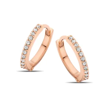 Passion Ohrringe x klein - Sterlingsilber rosa vergoldet - Zirkonia